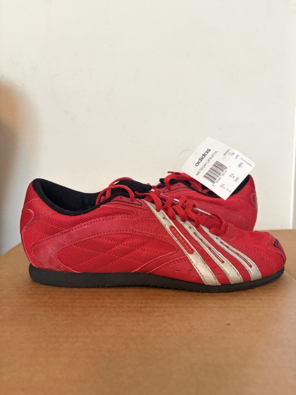 Vintage 2003 Adidas Techstar Red Racer Sneakers 7 US